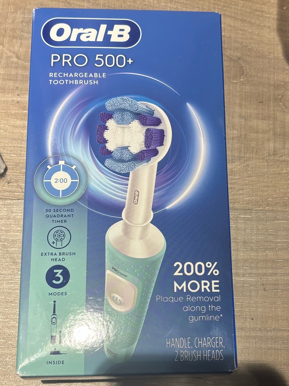 Oral-B PRO 500+ Rechargeable Toothbrush in Teal/Blue